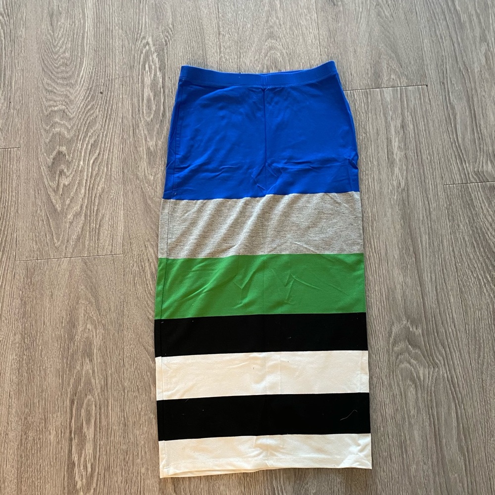 Top shop striped midi skirt